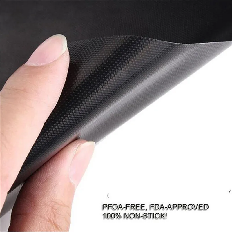 Hoomall PTFE антипригарный барбекю Гриль коврик черный выпечки лайнер многоразовые