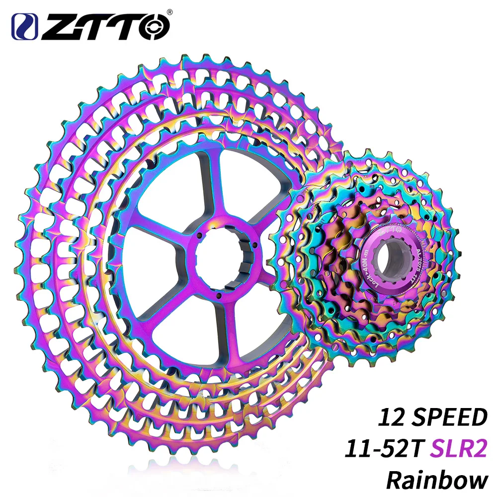 ZTTO-12-Speed-Rainbow-Cassette-11-52T-SLR2-12s-MTB-12Speed-UltraLight-K7-12V-413g-Freewhee