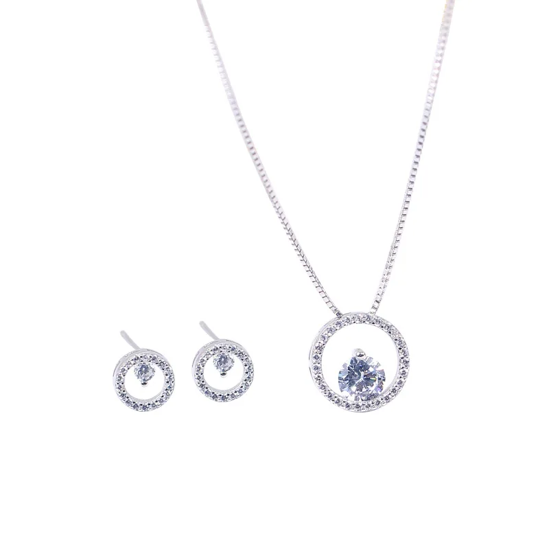 Warme Farben,, 925, серебряный ювелирный набор, кристалл из сваровского, серьги-гвоздики, циркон, подвеска, ожерелья, ювелирные изделия для свадебных подарков