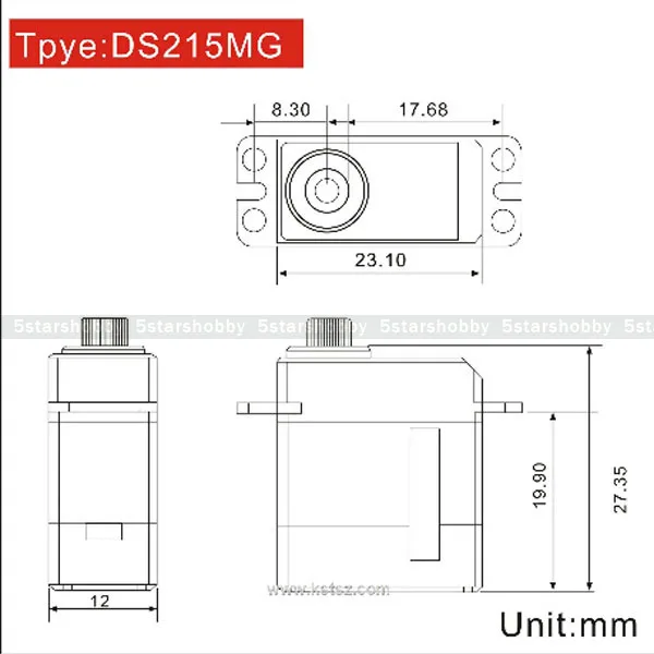 3 шт. KST DS215MG V3.0 Цифровой Металлический Редуктор Swashplate Servo для 450 RC вертолета