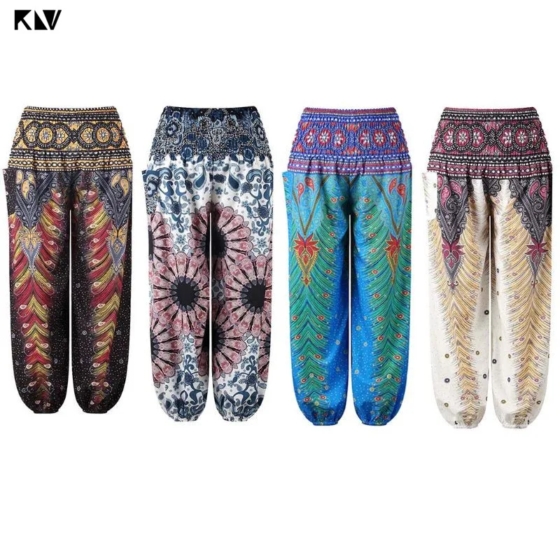 

KLV Family Matching Mother And Daughter Boy Loose Baggy Boho Yoga Trousers Harem Bloomers Beach Long Pants