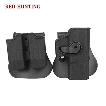 

Wholesale IMI Style GLOCK 17/19 RH Pistol & Magazine Paddle Holster Black Sand