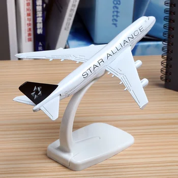 

16cm Star Alliance Plane Model Boeing 747-400 Airline Alloy Model B747 Aviation Model Aircraft Airplane Model Stand Craft 1:400