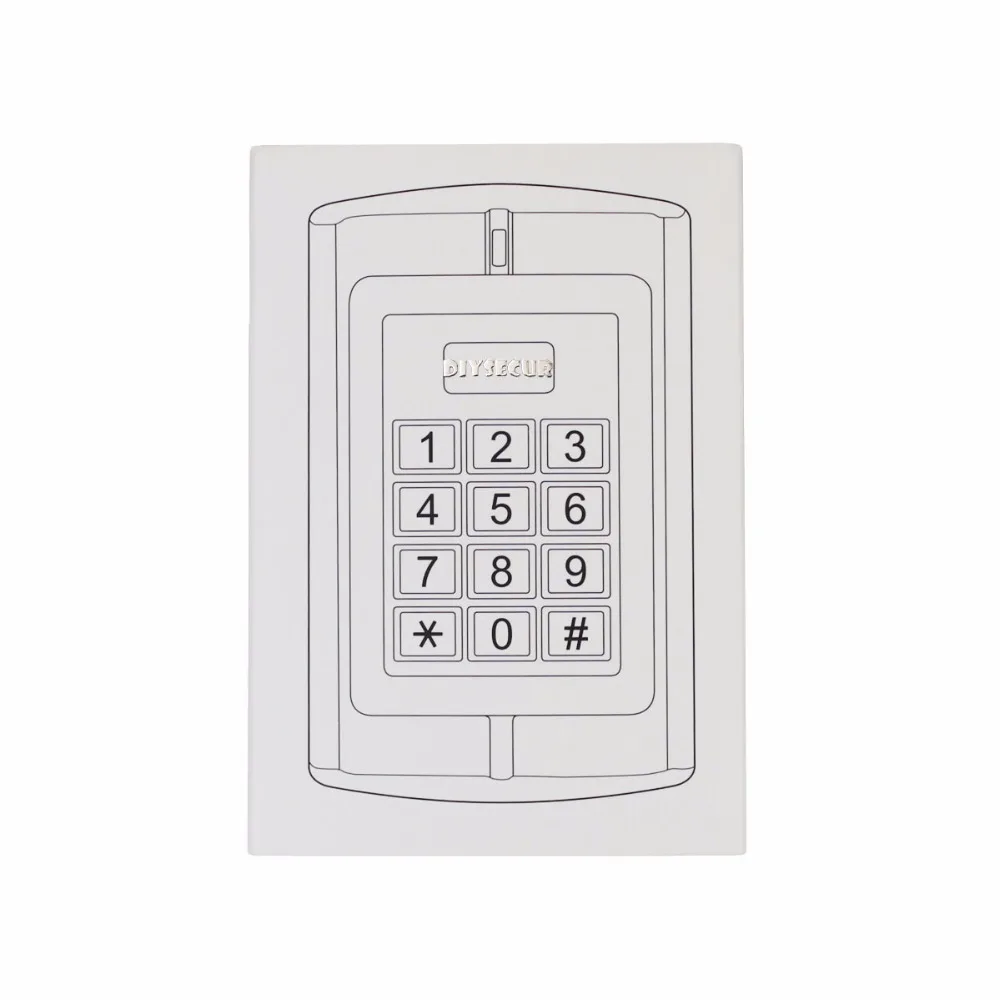 DIYSECUR пароль клавиатуры 125 кГц RFID считыватель+ Магнитный замок+ адаптер питания система контроля доступа комплект