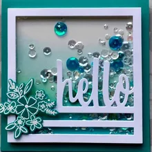 

Hello Square frame Metal Cutting Dies Stencil for DIY Scrapbooking Photo Album Embossing Paper Cards Decorative Crafts