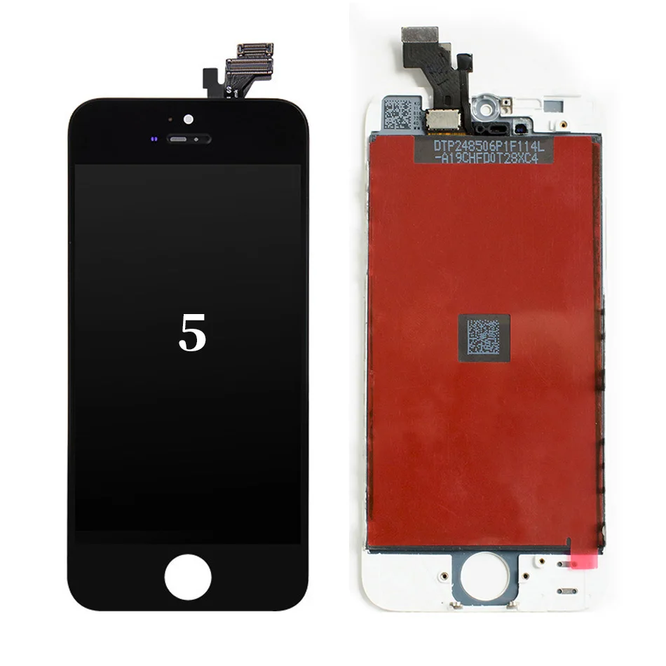 5 шт./лот Качество для Apple iphone 5 5S 5C ЖК-дисплей сенсорный дигитайзер замена экрана черный/белый для iphone 5 C lcd