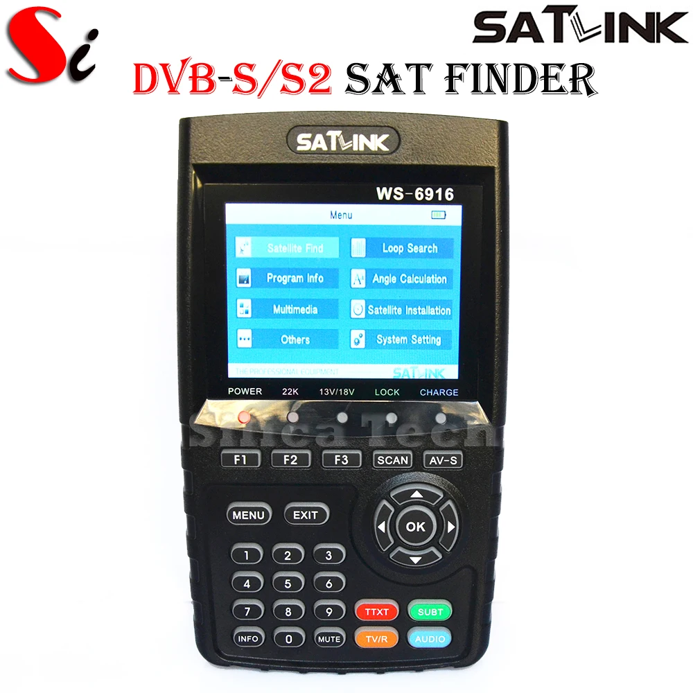 Satlink WS-6916 HD DVB-S/S2 FTA спутниковый искатель с MPEG-2/MPEG-4