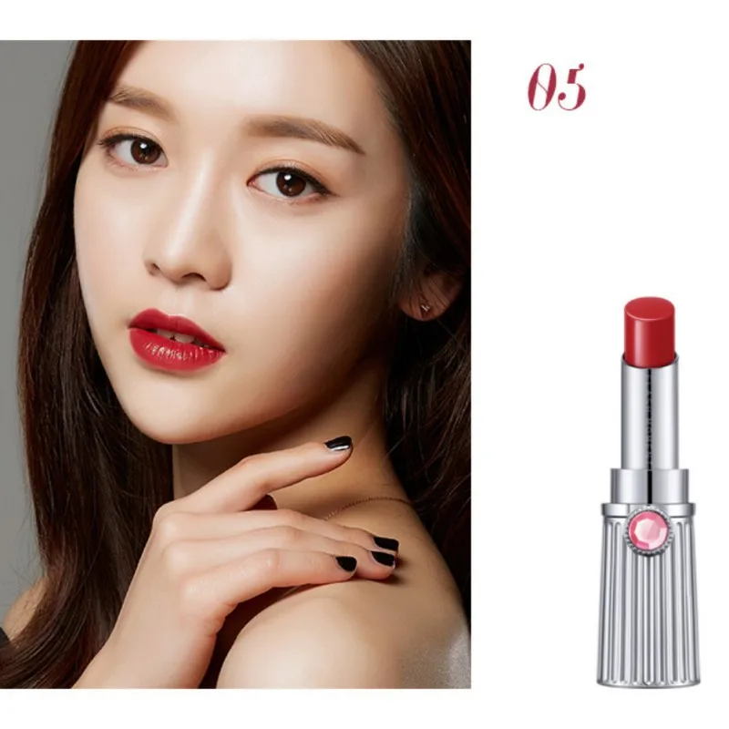 1PC Velvet Matte Diamond Lipstick Makeup Golden 5 Color Long Lasting Pigment Lips Stick Natural Cosmetic Lip Rouge