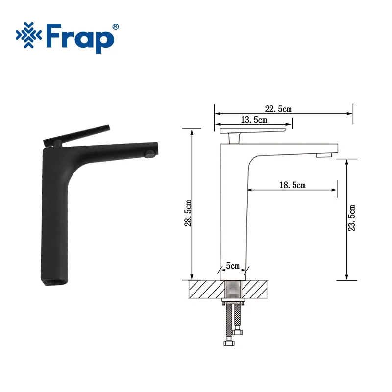 Frap luxury Bathroom Faucet Basin Mixer Faucets Sink Tap Vanity Hot Cold Water mixer Faucet black Painting Tap Faucet Y10119