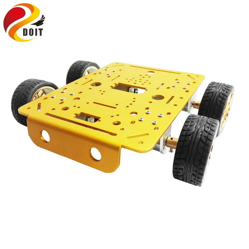 C300 Aluminum Alloy Metal 4WD Wheel Car Chassis Development Kit Remote Control DIY RC Toy Smart Track Model