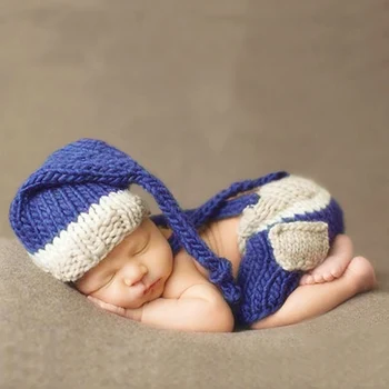 

Baby Children's Costumes Infant Clothing Hand Knitting Wool Suit Newborns Photography Props 0-6 months 40cm