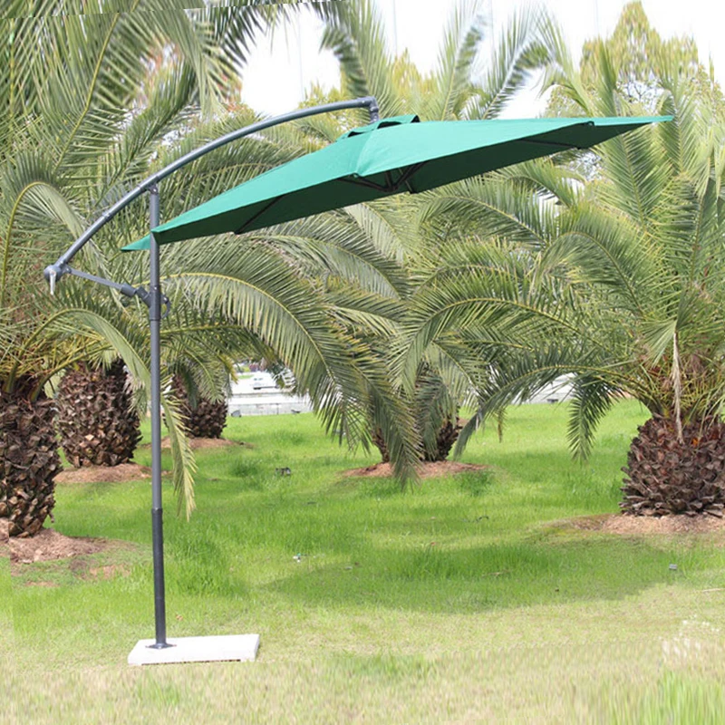 2,7 метровый стальной Железный рекламный зонт для патио, садовый зонт, навес для уличной мебели(без каменной основы