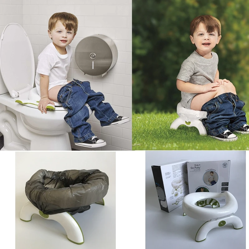  2 in 1 BPA Free Baby Potty Training Toilet Seat Boys Girls Kids Portable Car Travel Road Pot Childr