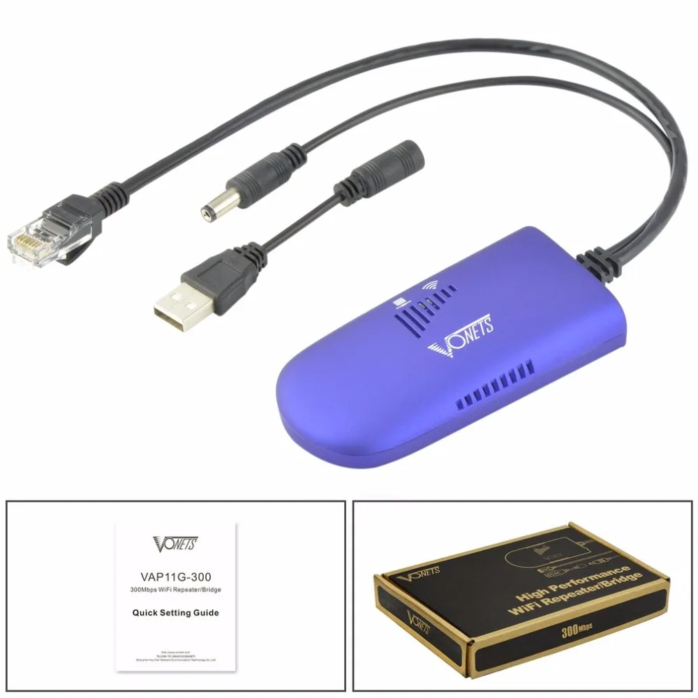 

Mini Wireless Router Bridge 300Mbps Wifi Repeater Signal Amplifier Hotspot Extender Booster with Cable
