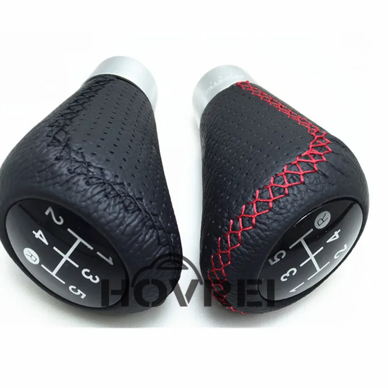 Universal Manual real Leather Shifter Shift Knob Cover Stitch car Gear