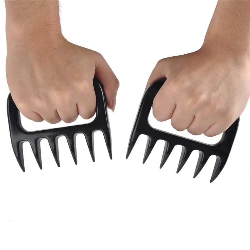 

2pcs/lot Sharp Bear Claws Paws Meat Handler Kitchen Fork Tools Kitchenware BBQ Pork Forks Barbecue Accessories Plastic