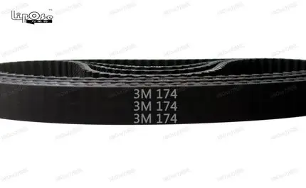 

Free shipping 1pc 174 HTD3M timing belt length 174mm width 10mm 58 teeth rubber closed-loop 174-3M-10 S3M 3M 10 pulley for CNC