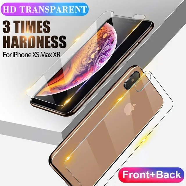 

9H 2.5D Premium Protective Glass On For IPhone XR X XS Max Back Tempered Glass For IPhone X XS XR XS Max Screen Protector Film