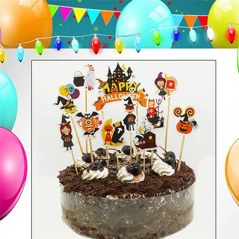 

Imixlot 11 Pcs/lot Circus Series Cake Decoration Paper Made Cake Inserted In Party Cupcake Insert Toppers Decorate Cake Card