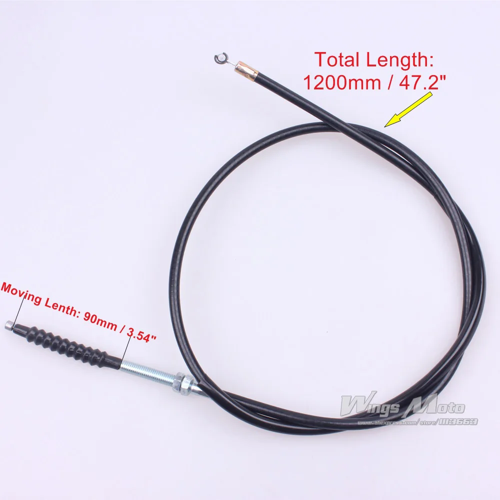 1200MM CLUTCH CABLE FOR DIRT PIT BIKE 1200MM TOTAL LENGTH 90MM MOVING