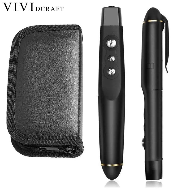 Vividcraft Black Multifunctional Wireless Projection Pen Electronic
