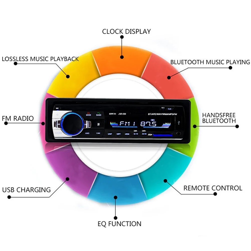 Profissional com Bluetooth Áudio para Carro Som de Carro Rádio Aux-in Controle Remoto 1 Din 12v Dvd fm Usb 12 Som de carro profissional com bluetooth, rádio