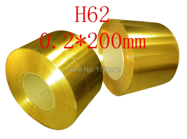 Buy 0.2*200mm H62 brass strip tape foil plate sheet