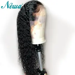 NYUWA волнистые полные парики человеческих волос шнурка предварительно сорвал с волосами младенца бесклеевая бразильские парики Remy для