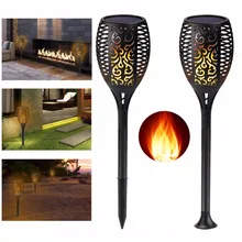 6 шт. Солнечный пламенный светильник светодиодный мерцающий Солнечный садовый Газон лампа IP65 водонепроницаемый настенный декоративный светильник для наружного и внутреннего использования