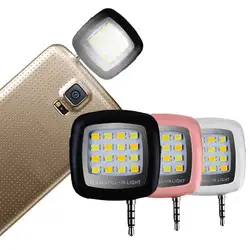 Новый фонарик из 16 мини светодиодов для селфи для камеры смартфона Поддержка под управлением iOS/Android/WP8 телефон 3,5 мм разъем