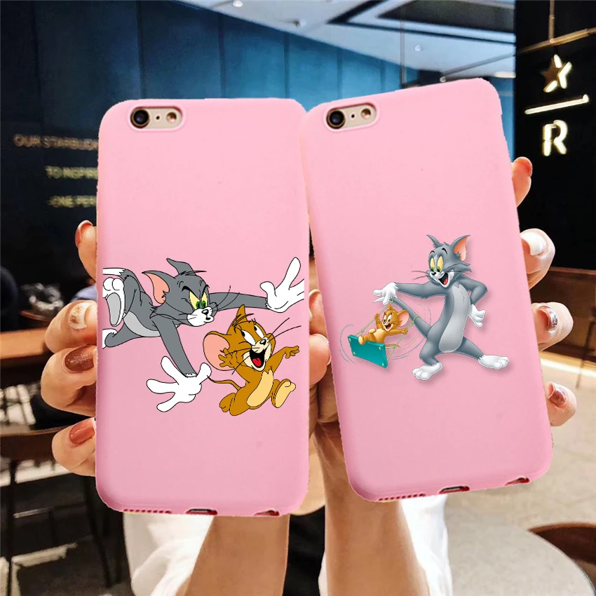 

Funny Cartoon Tom Jerry Colored soft silicone phone Case for samsung s6 s6edge s7 s7edge s8 8plus s9plus s10 s10e