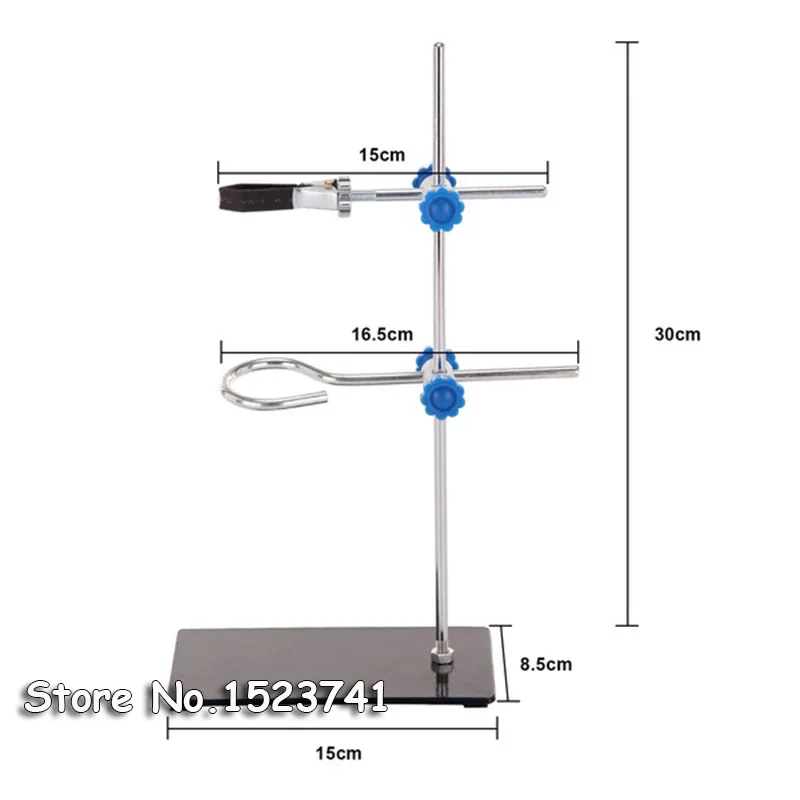 실험실 스탠드 클램프 클립 플라스크 클램프, 콘덴서 실험실 교육 용품, 30cm, 1 개/세트
