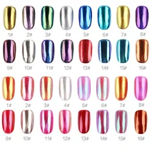 New 16 Color Gel Polish Nail Glitter silver mirror powder nails vtirka polish chrome nail powder Mirror Pigment Chrome BS663