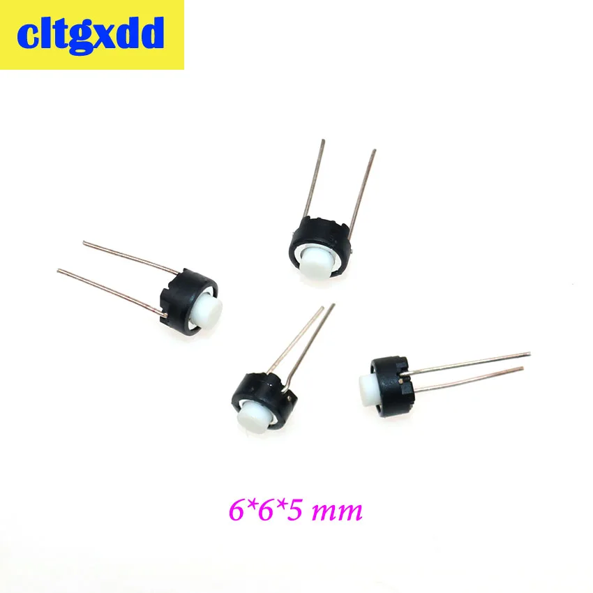 

cltgxdd 50pcs Touch Switch button 6*6*5mm DIP Tactile Tact Push Button Micro Switch Momentary for ALPS white head Tact Switch