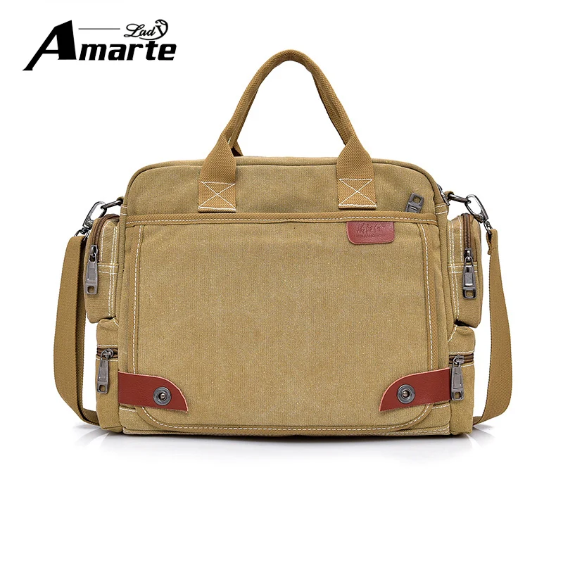 

Men's messenger bags canvas leather big shoulder tote crossbody bag famous designer brands high quality men's travel bags