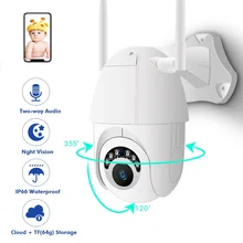 ZOOM HD 1080P wifi Беспроводная IP камера наружная камера видеонаблюдения PTZ скоростная купольная CCTV 60 м ИК Ночное Видение IP65