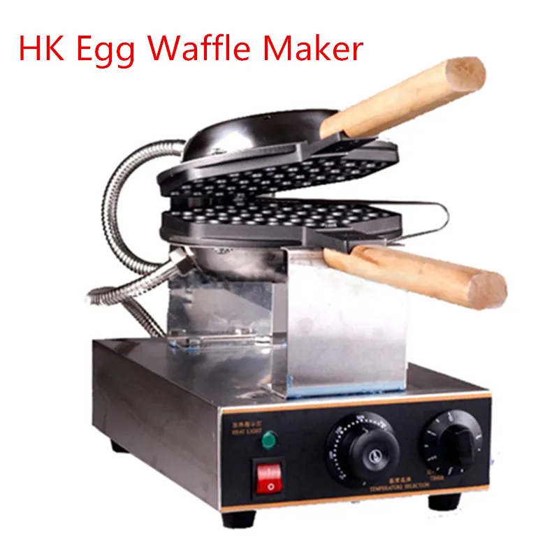 Дизайн с цифровым 220 v Hong Kong вафельница Eggettes Maker утолщенной 3 Слои тефлоновое покрытие поверхности пузырчатые вафли машина
