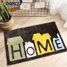 ADQKCLY домашние буквы лохматый ковер мягкость абсорбирующие Нескользящие коврики для ванной комнаты спальни латексный нижний коврик под дверь 2 размера
