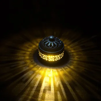 

Sandalwood Ceramic Incense Burner Creative 2/4 Hours Coil Incense Censer Night light Stove Home Decor Battery Incense Base