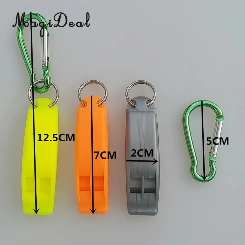 MagiDeal 1 Piece Emergency Scuba Dive Safety Whistle Outdoor Whistle with Hook Gray