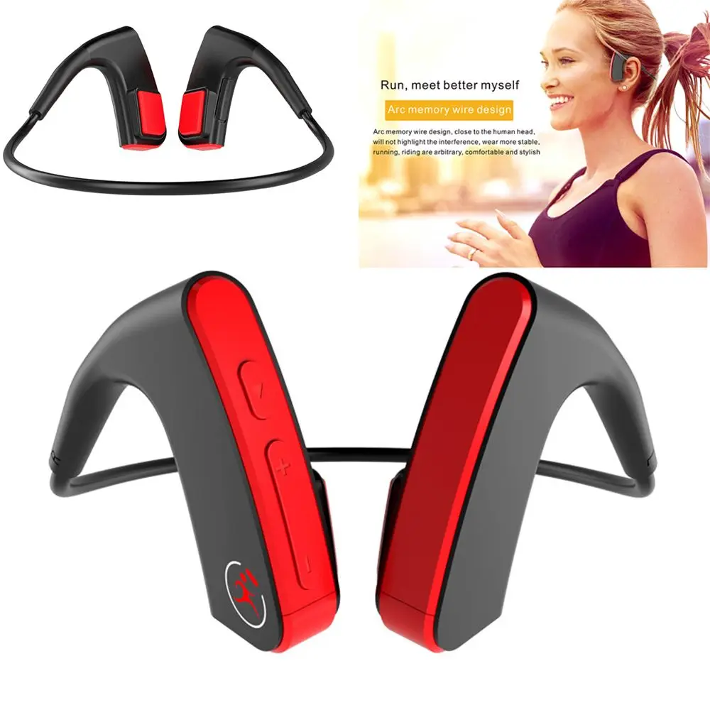1Pcs Bone Conduction Headset Wireless Bluetooth Outdoor Sports bass