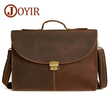 Joyir из натуральной кожи большой мужской портфель кожаная сумка для ноутбука деловая Компьютерная сумка через плечо мужская сумка