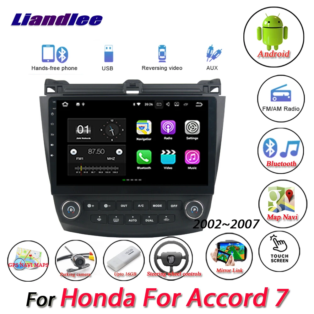 Discount Liandlee Car Android System For Honda For Accord 7 2002~2007 Radio Video BT GPS Map Navi Navigation Stereo Multimedia No CD DVD 2 Discount Liandlee Car Android System For Honda For Accord 7 2002~2007 Radio Video BT GPS Map Navi Navigation Stereo Multimedia No CD DVD 2