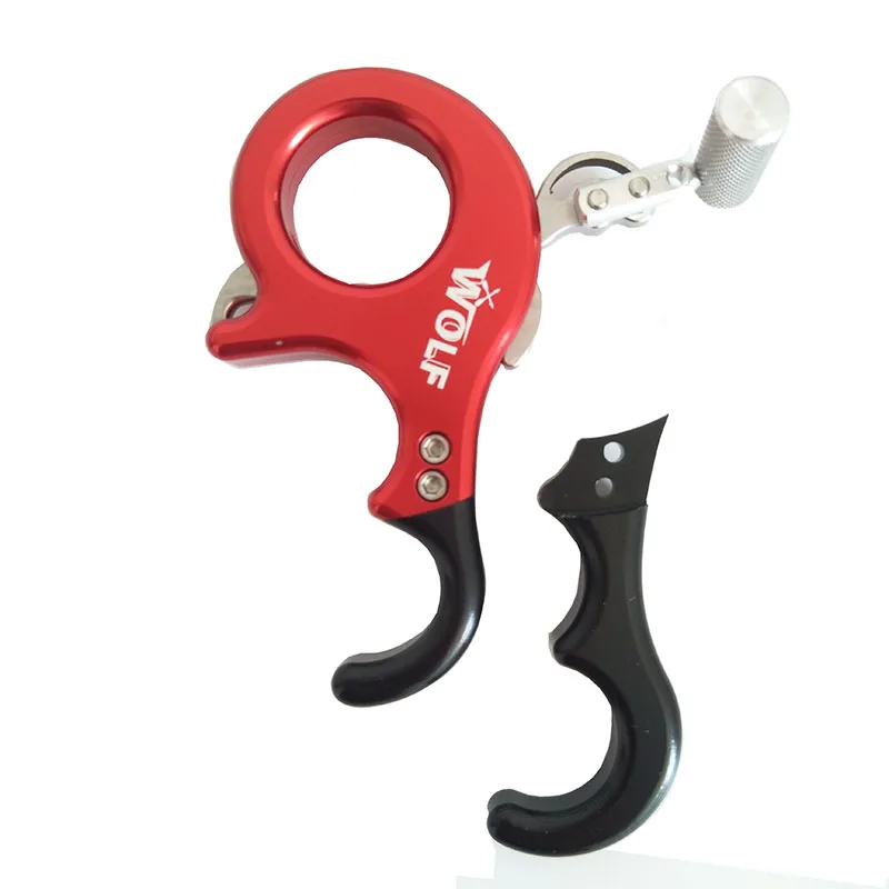 

Archery Compound Bow 3 and 4 Finger Exchange Finger Release Aids Stainless Steel Thumb Caliper Trigger Archery Accessories