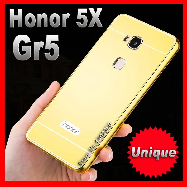 

case For Huawei Gr5 case honor 5 x case G r 5 Slim Aluminum Royal Metal Frame Acrylic NEW Huawei honor 5X Cover