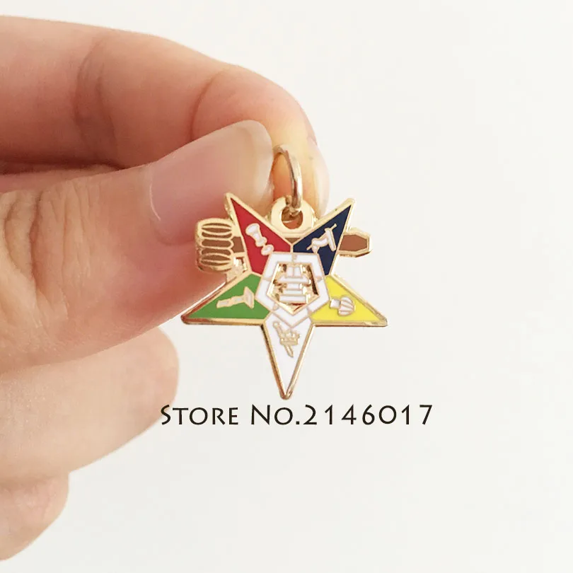 10 шт. Freemasonic кулон с эмблемой масонство масонский масон прошлый мастер заказ главы Восточная звезда браслеты с подвесками с молоток ОС ювелирные изделия