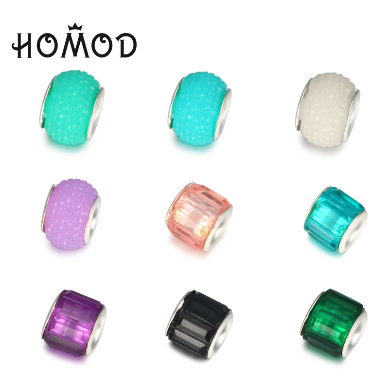 Wholesale Pandora DIY Resin Bead Charms for Jewelry Making Acrylic 5mm