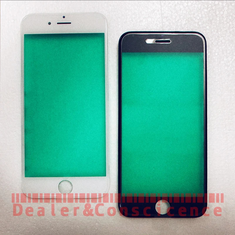 

2Pcs Checked Green Film For Apple iPhone 6 6s plus (2 in 1) Front Glass Touch Screen Outer Panel+Middle frame Bezel