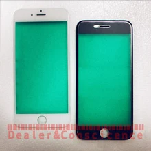 2 шт клетчатая зеленая пленка для Apple iPhone 6 6s plus(2 в 1) Передняя стеклянная Сенсорная панель+ средняя рамка