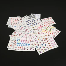 50 шт./1 Набор, смешанный дизайн, набор наклеек для ногтей, Черное кружево, блестящий цветок, водная наклейка, слайдер, обертывания, тату, наклейка, s декор, маникюр